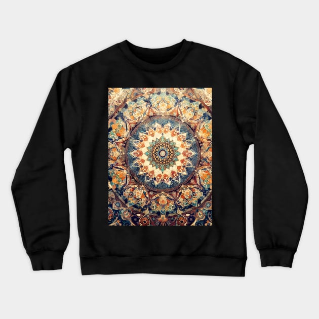 Islamic Grandeur Unveiled: Timeless Art, Floral Motifs, and Vibrant Ornaments Crewneck Sweatshirt by insaneLEDP